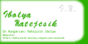 ibolya matejcsik business card